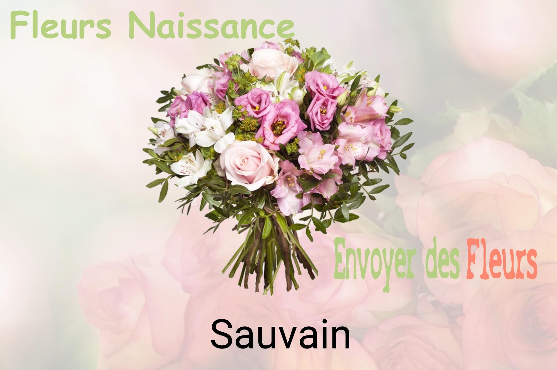 Bouquet de fleurs de naissance livré à Sauvain